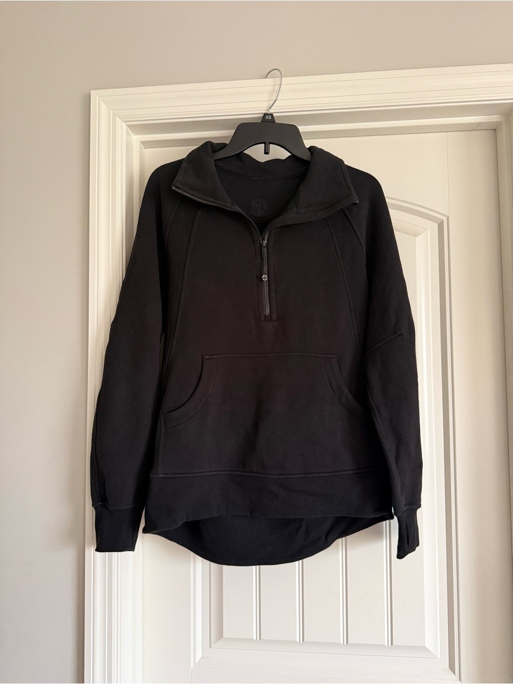 Lululemon Oversized Long Funnel Neck Half-Zip Scuba Sweatshirt in Black